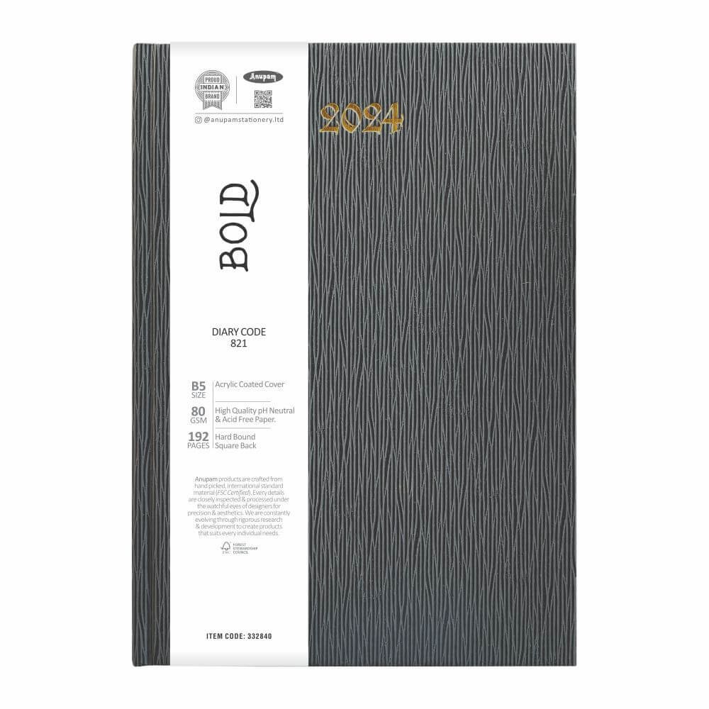 Royal Gold Foiling in a Tree Bark Texture Cover with Classy Styling